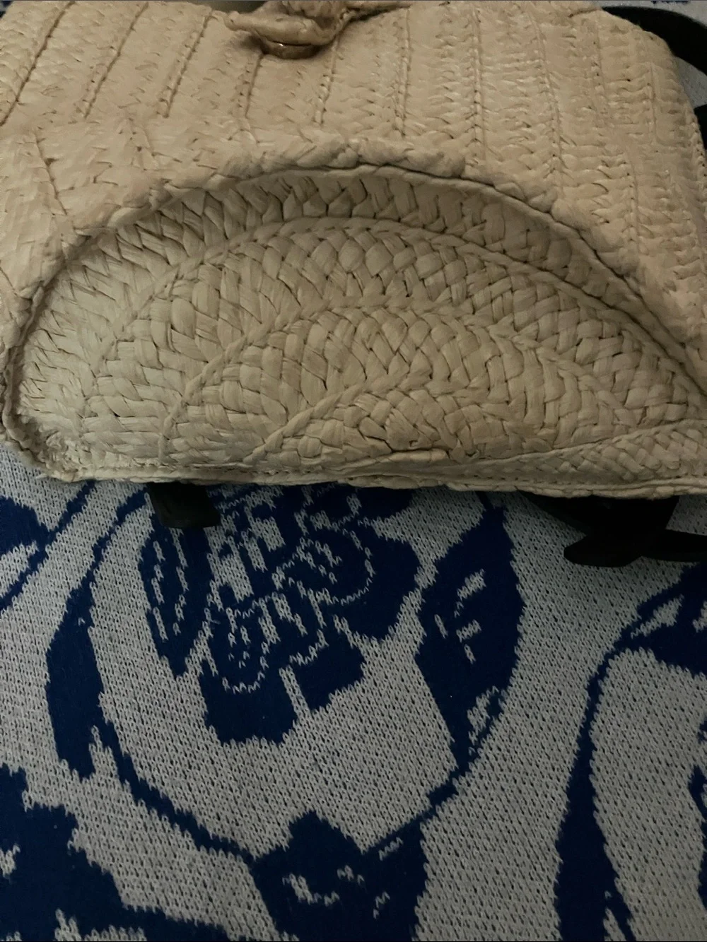 Woven Straw Backpack - Natural